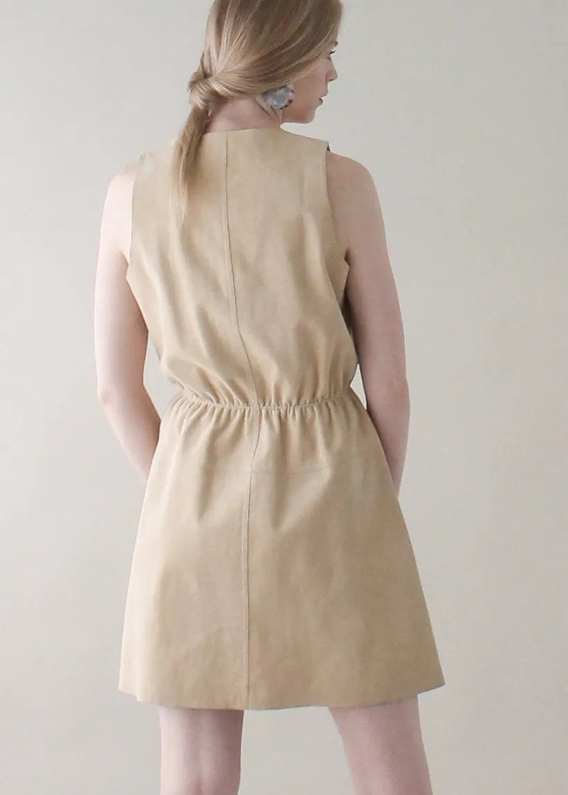 Vintage 1980s Bill Blass UltraSuede Mini Dress
