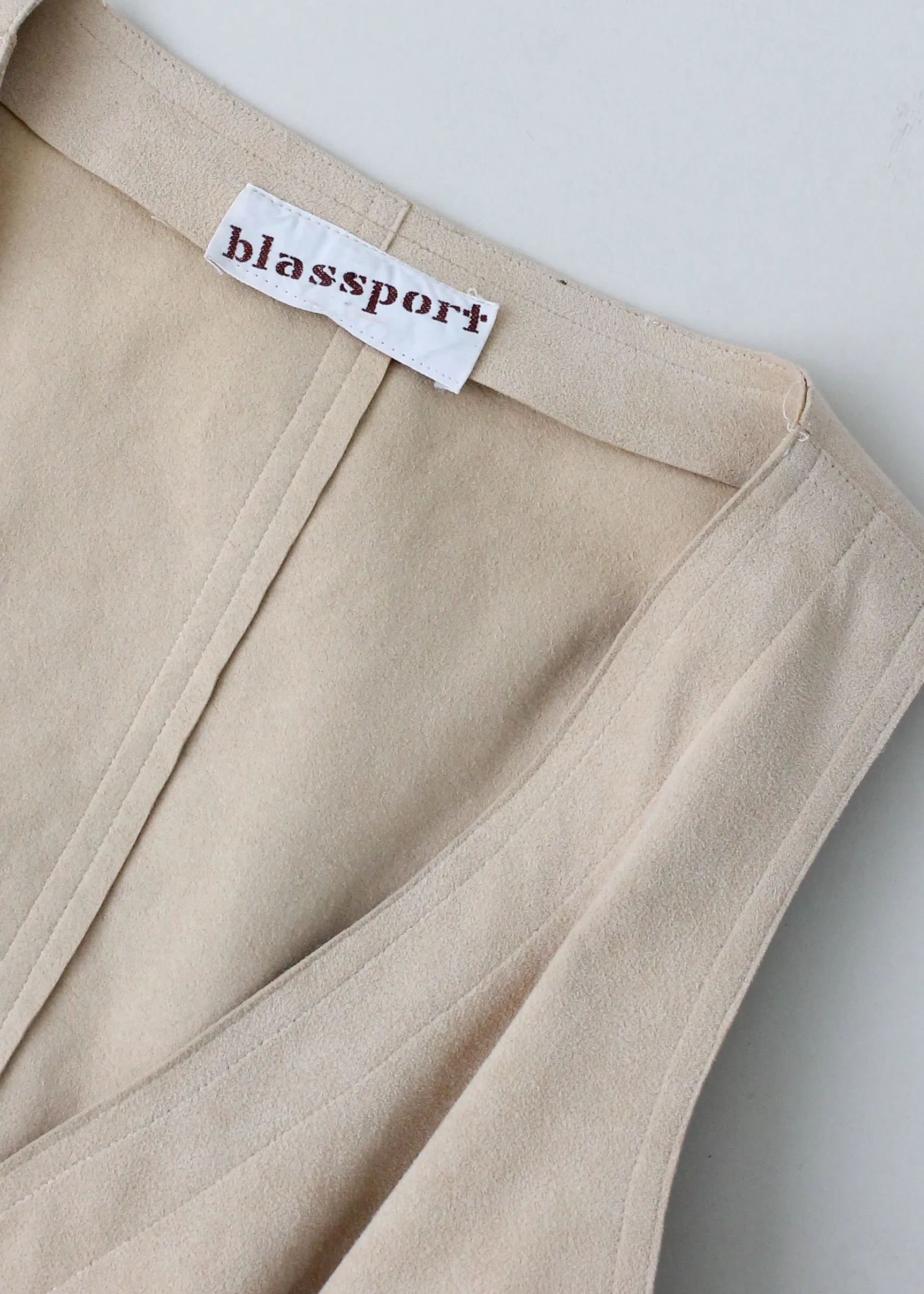 Vintage 1980s Bill Blass UltraSuede Mini Dress
