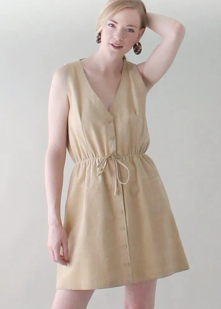 Vintage 1980s Bill Blass UltraSuede Mini Dress
