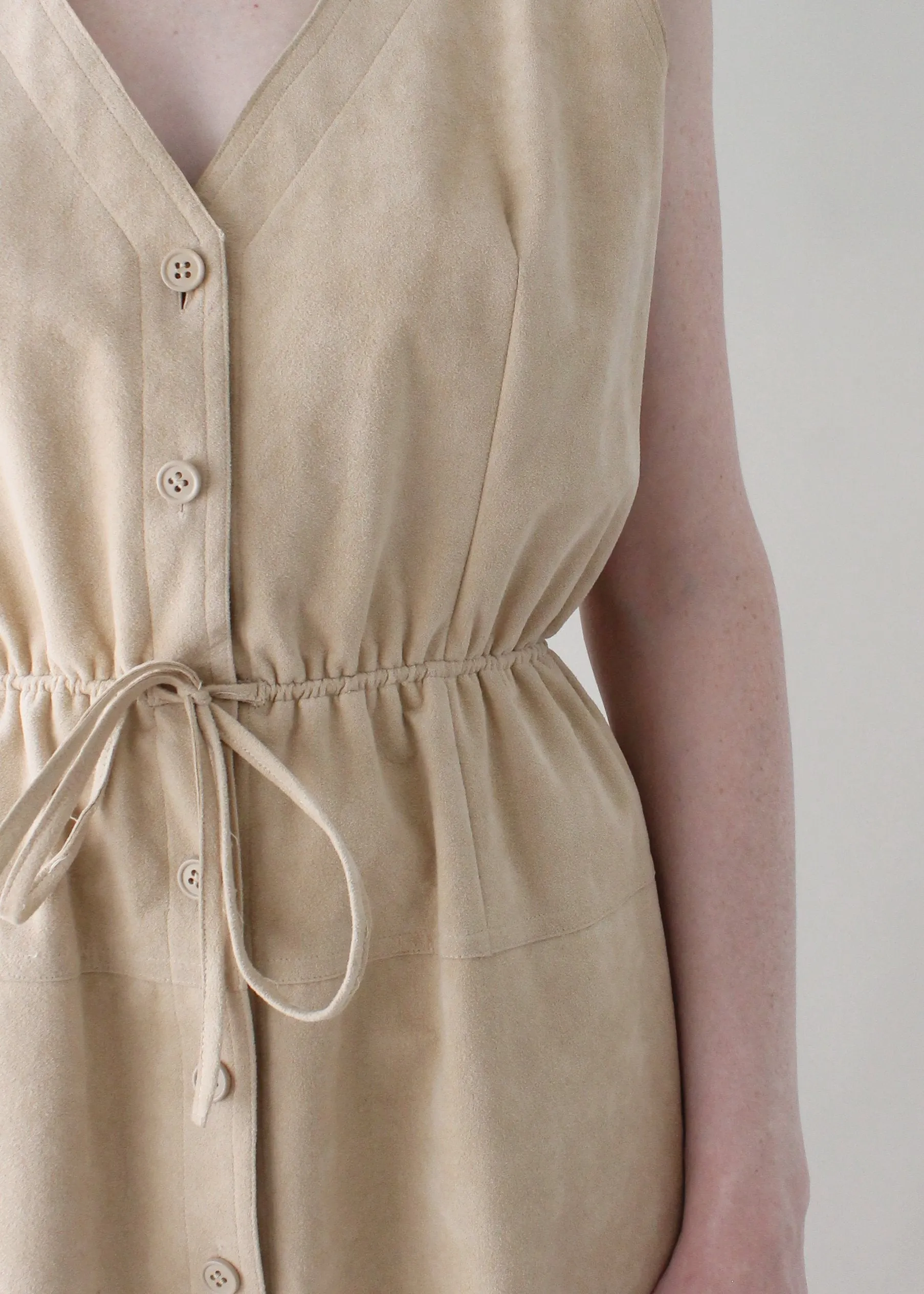 Vintage 1980s Bill Blass UltraSuede Mini Dress