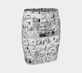 Vintage Comics Fitted Skirt
