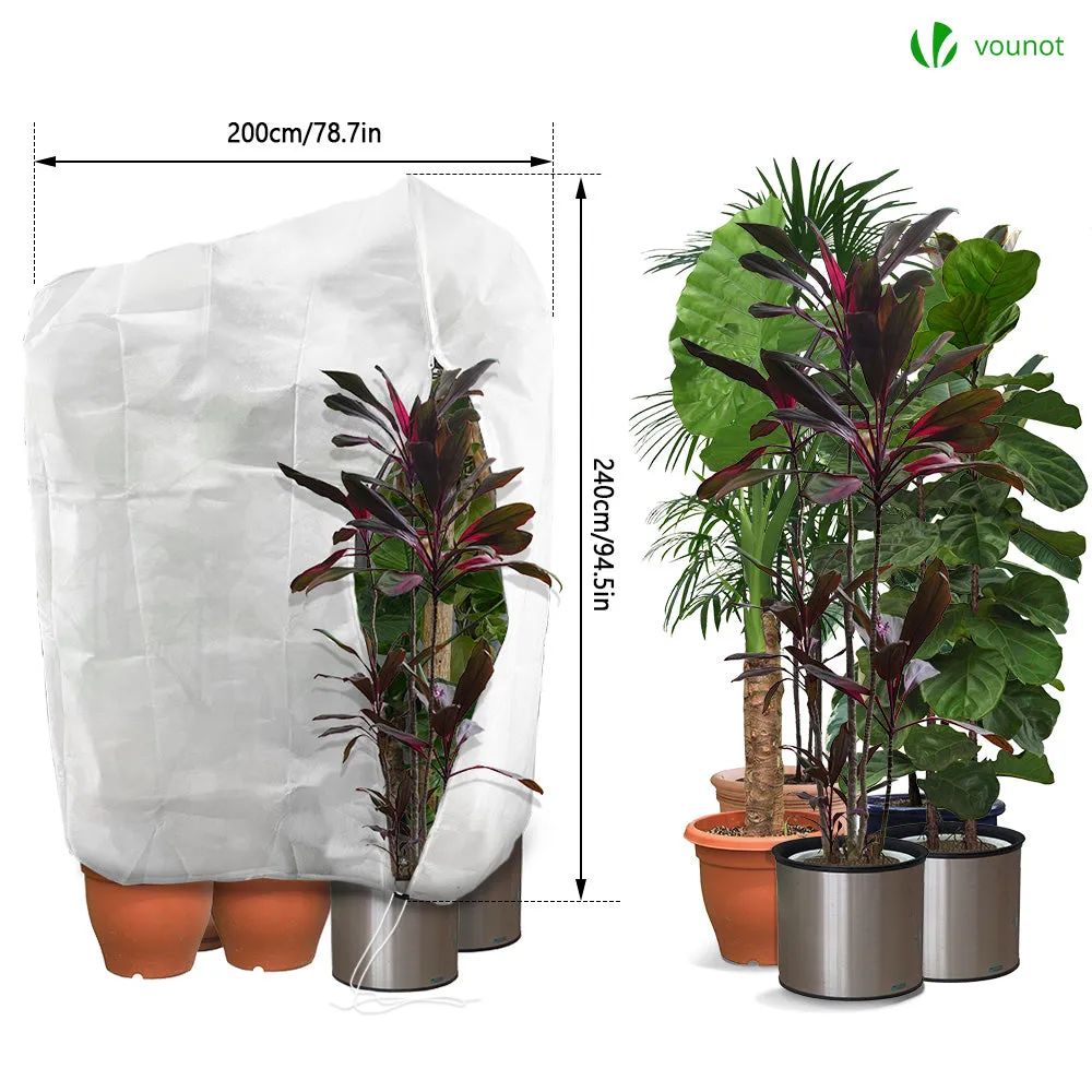 VOUNOT 3 Packs Plant Protection Winter Fleece 80GSMHorticultural Fleece Jacket 2m x 2.4m