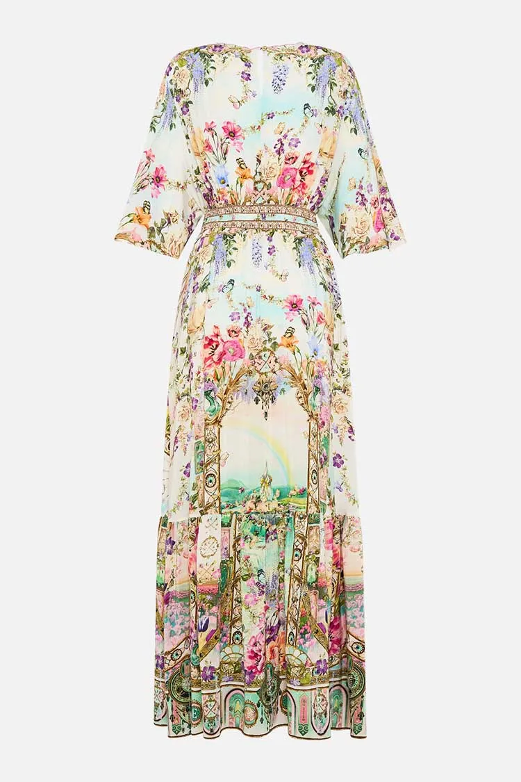 Waisted Dress With Hem Ruffle in Munchkinland