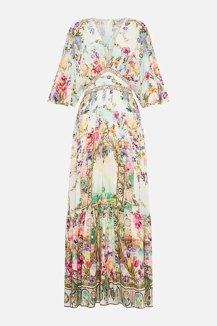Waisted Dress With Hem Ruffle in Munchkinland