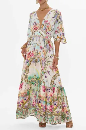 Waisted Dress With Hem Ruffle in Munchkinland