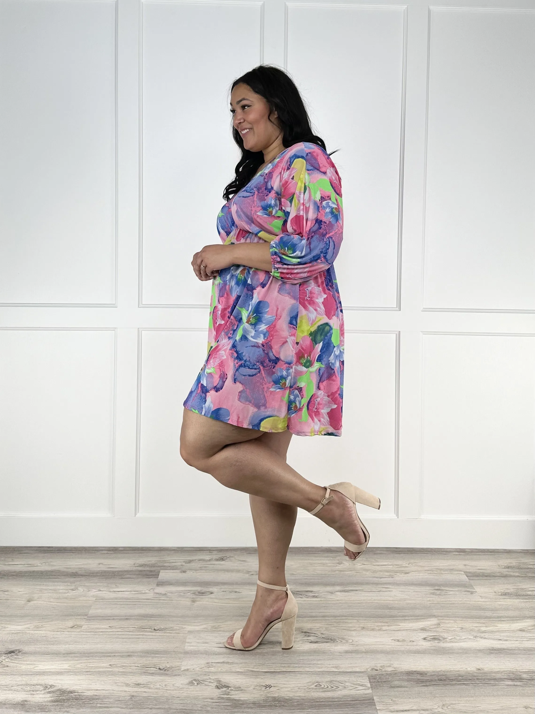 Watercolor Flowers Dress