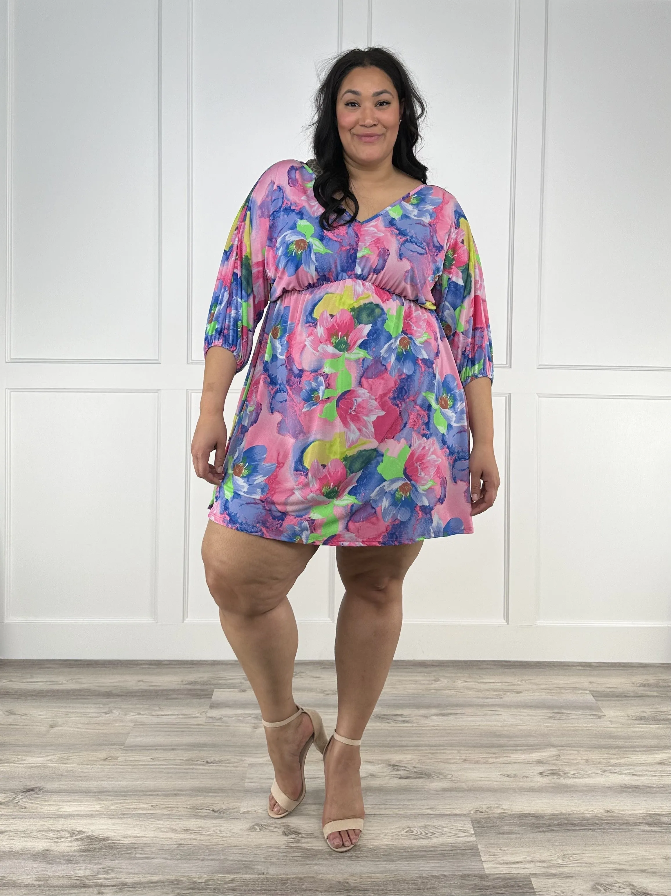 Watercolor Flowers Dress