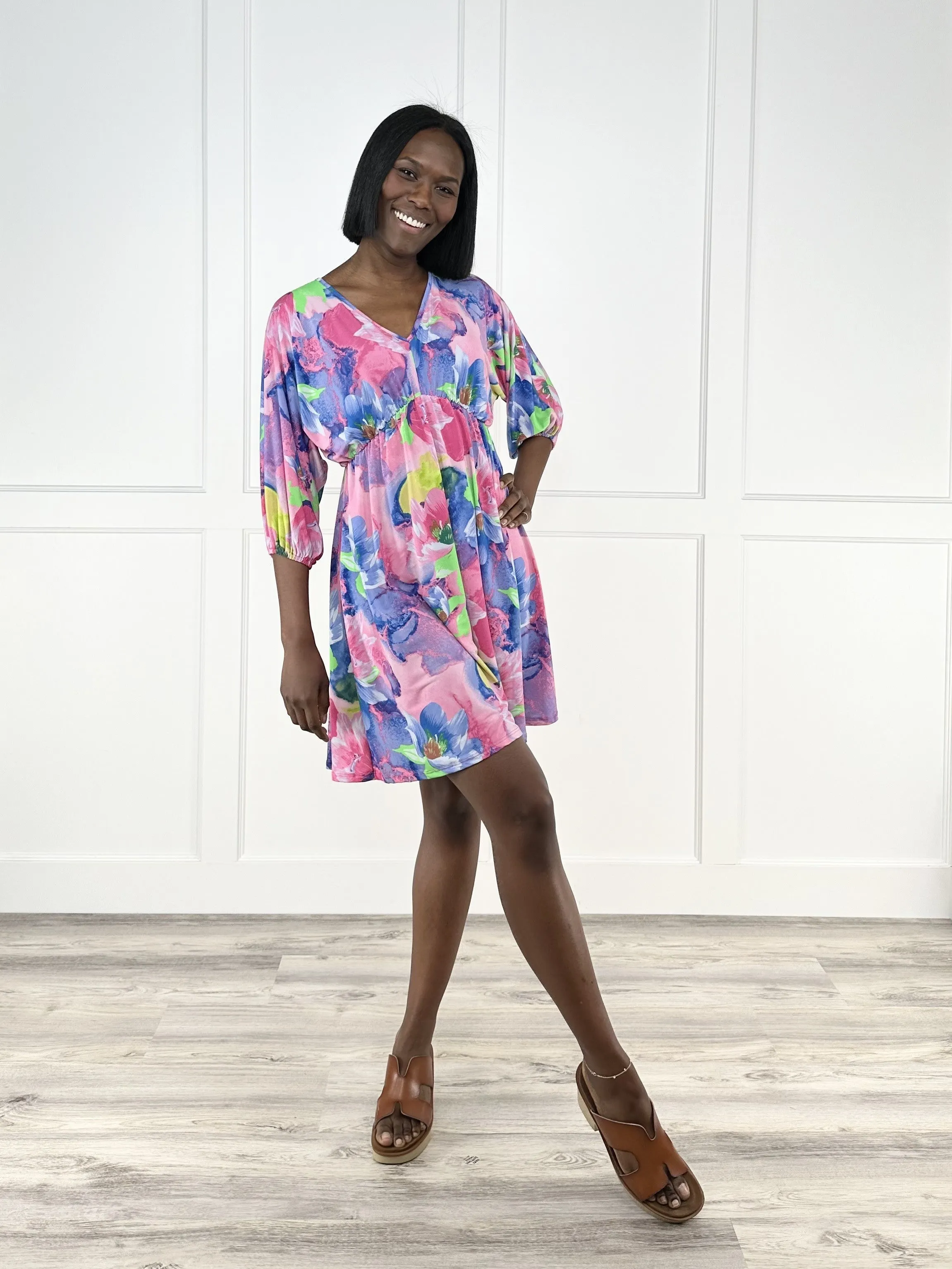 Watercolor Flowers Dress