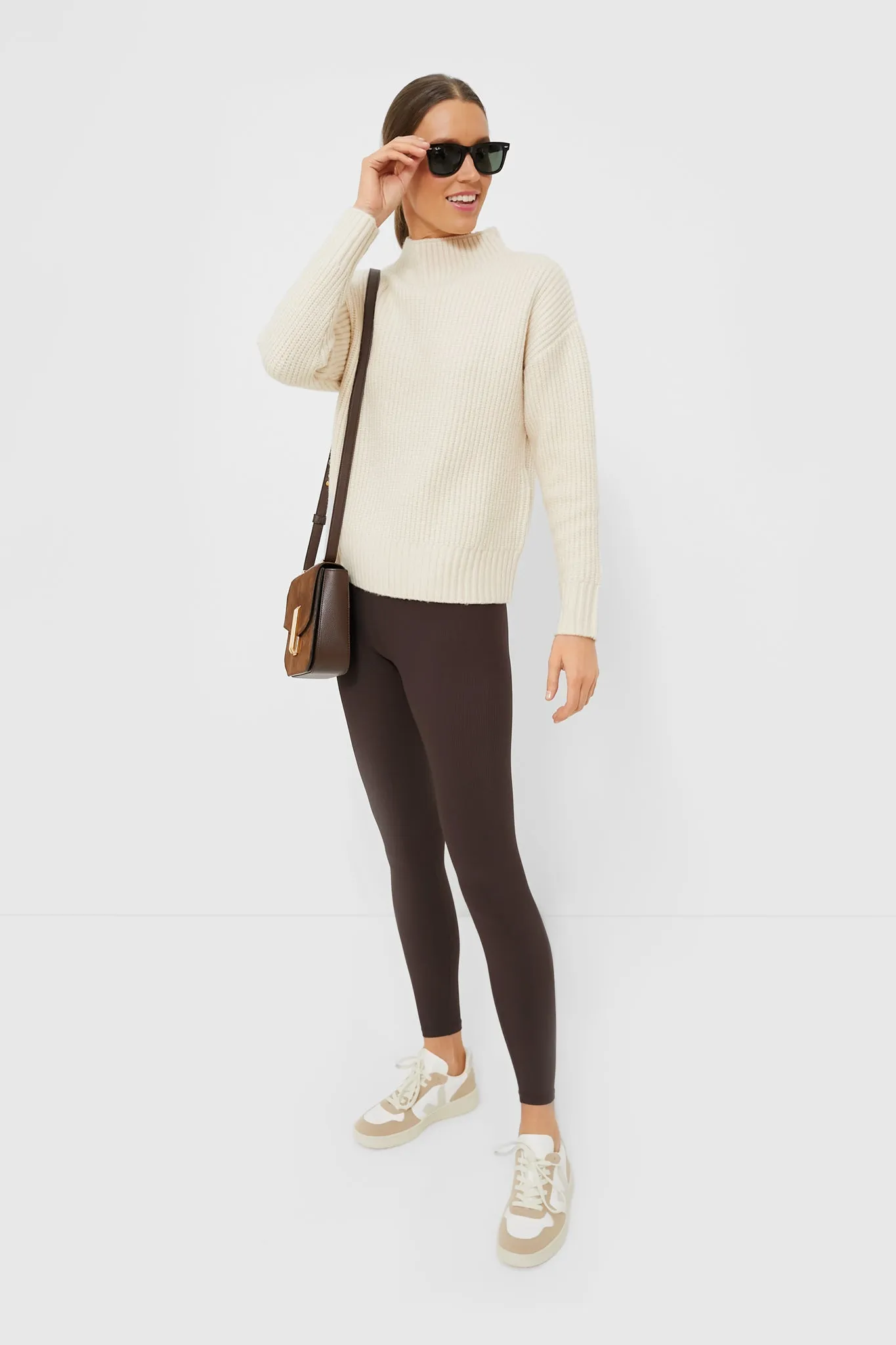 Whitecap Grey Skyla Funnel Neck Knit