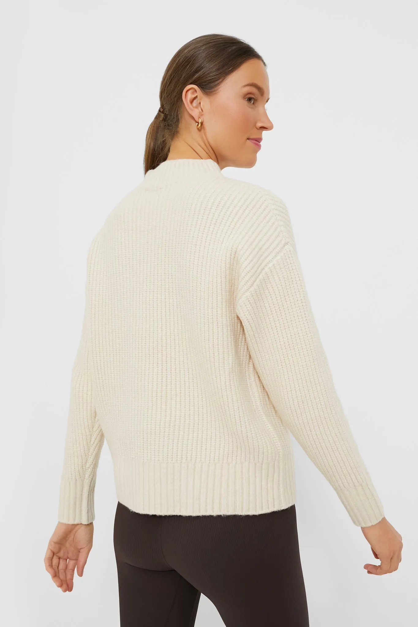 Whitecap Grey Skyla Funnel Neck Knit
